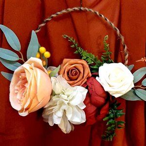 Sunset Terracotta hoop wedding decor